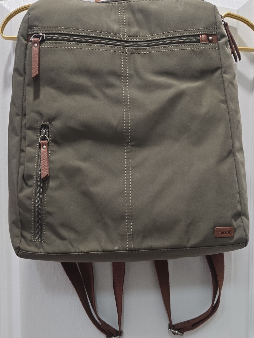The Sak Olive Green Backpack-Style Skirt (Brand: the sak)